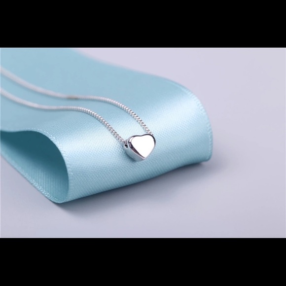 🔹Last 1🔹Dainty Heart Necklace 925 Sterl. Silver - Picture 5 of 8